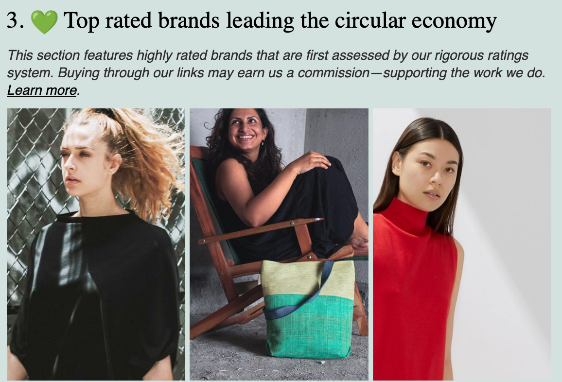 top rated brands in sustainability Malaika New York