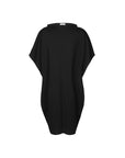 A black midi loose-fitted dress in organic cotton by Malaika New York