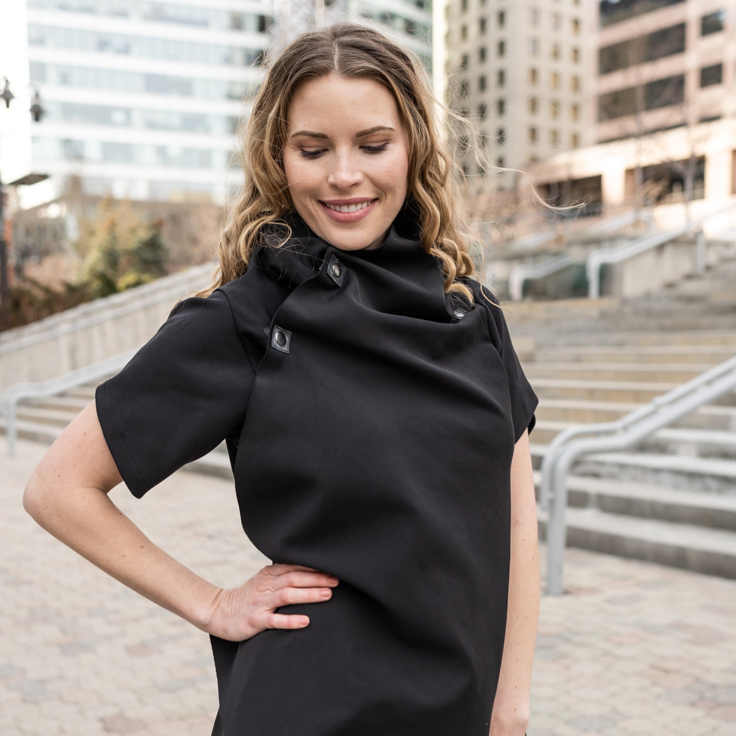Knee Length Sleeve Dress | Black Shift Dress Knee Length Sleeve Dress | Black Shift Dress