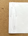 fashion drawing of a jersey silk sleeveless top by Malaika New York