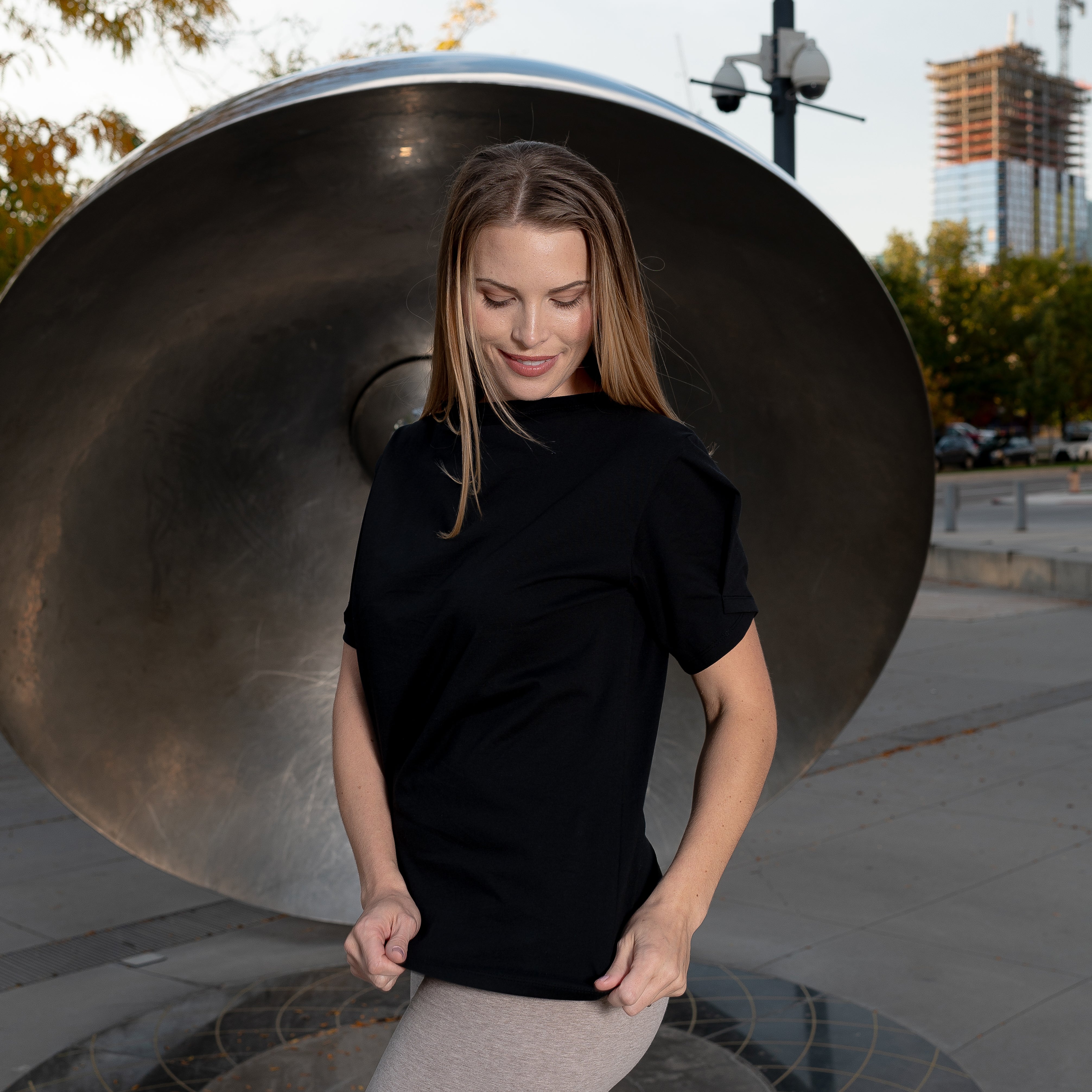 【BLACKUP】PREPPY BOATNECK PRINTING T-SHIRT MADE] PERITTY BOATNECK PRINTING LONG SLEEVE T-SHIRT - BLACKUP