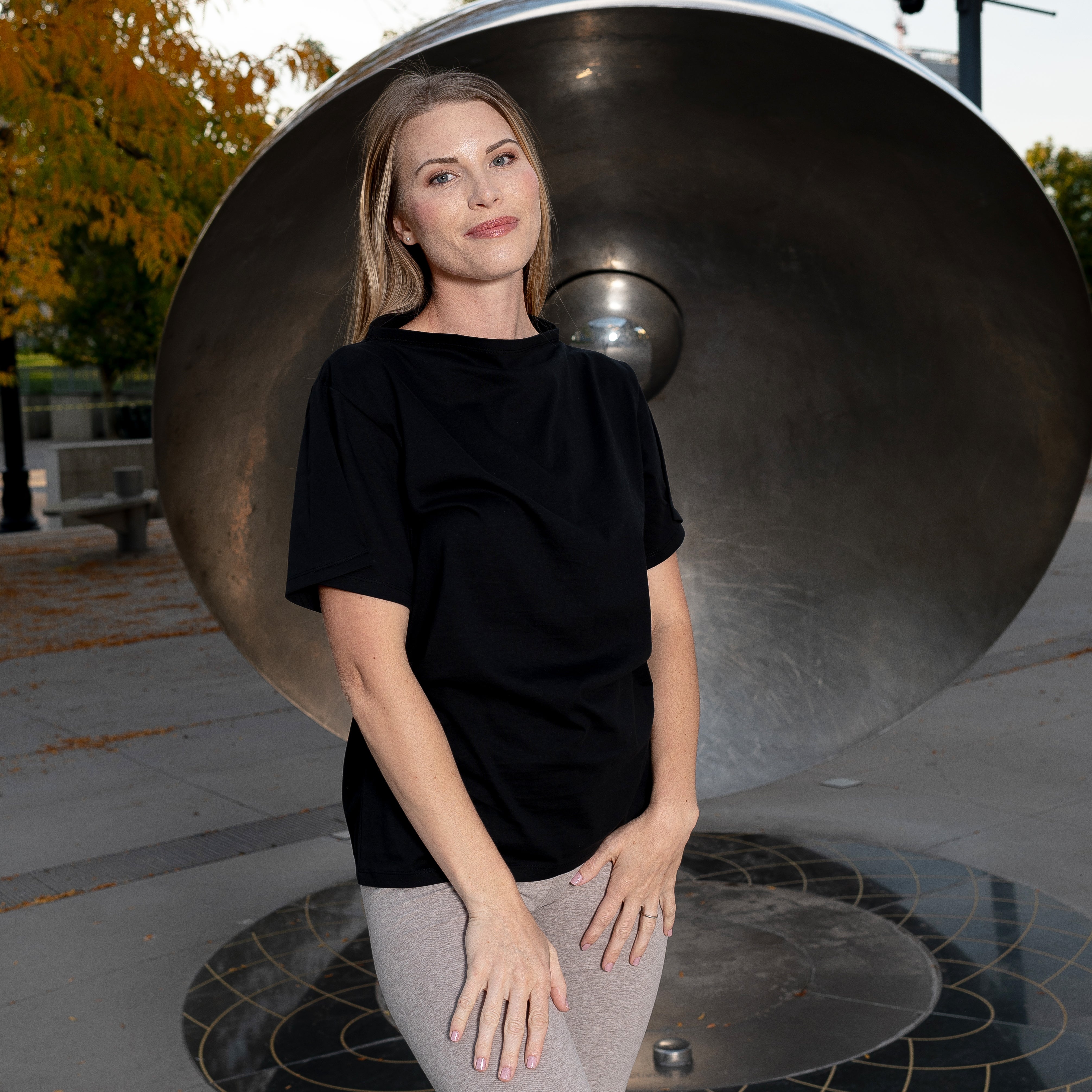 Black Boat Neck T-shirt I Malaika New York