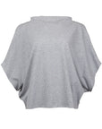 A grey oversized organic cotton t-shirt front by Malaika New York