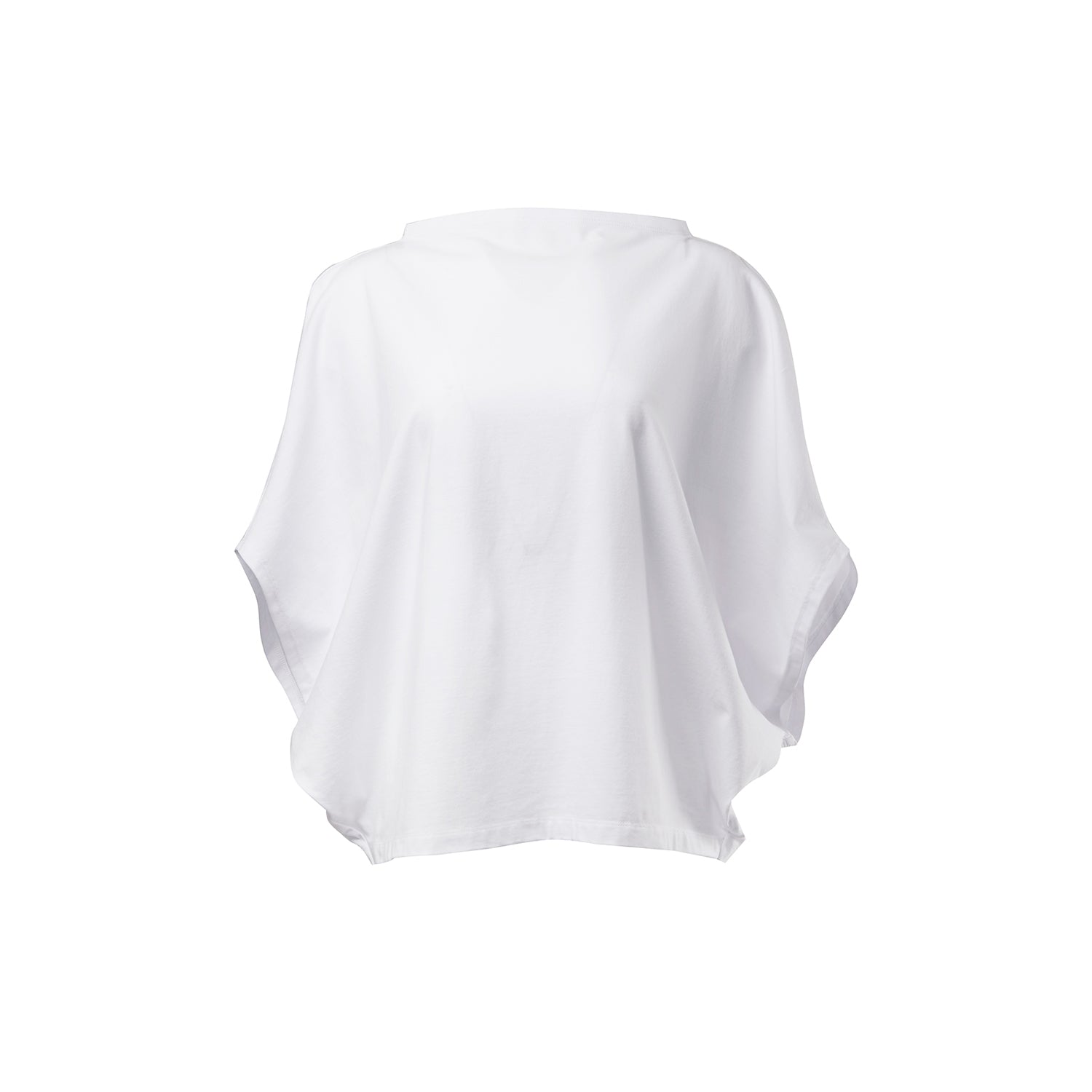 White Boat Neck T-Shirt | Organic Cotton | Malaika New York