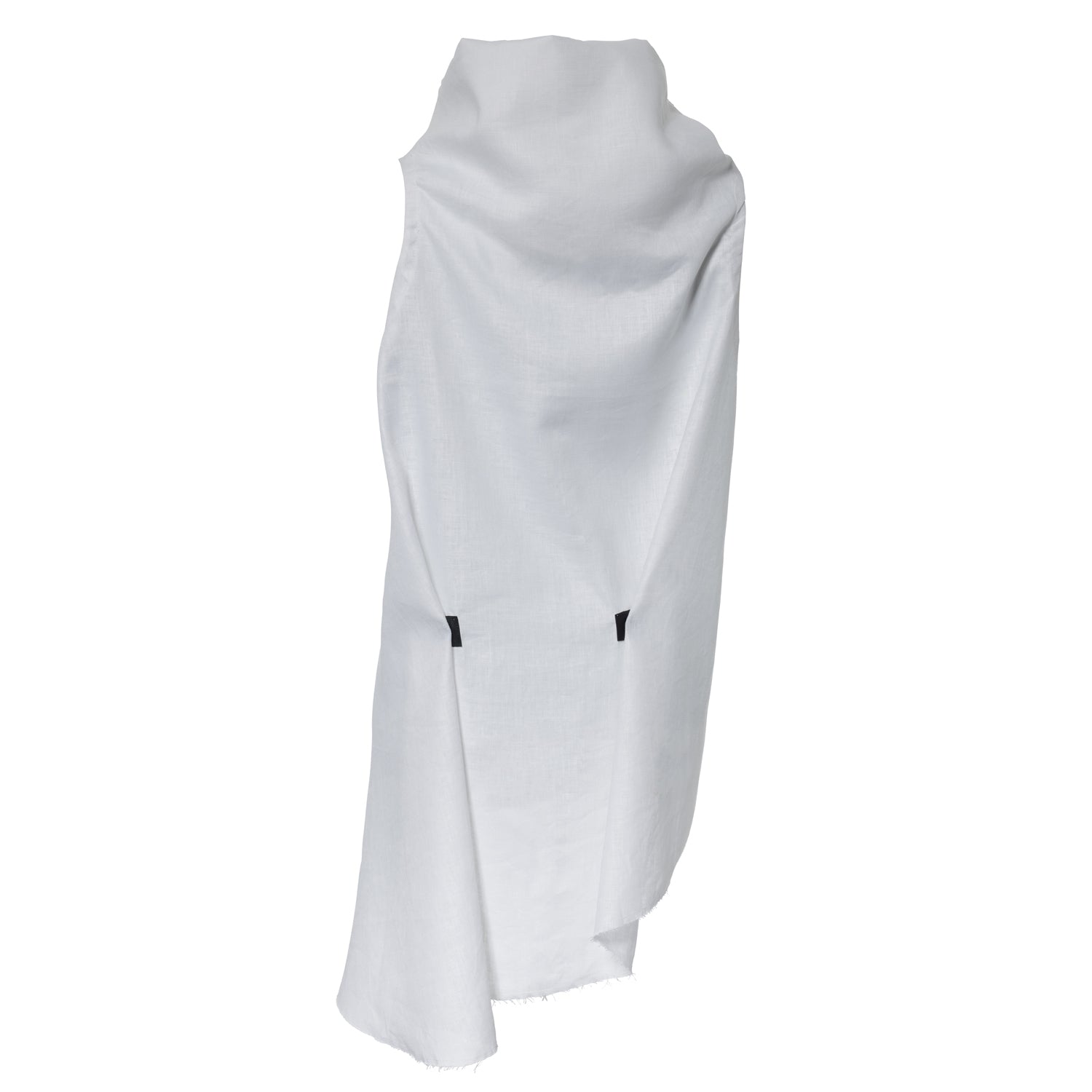 A white asymmetrical linen summer vest by Malaika New York