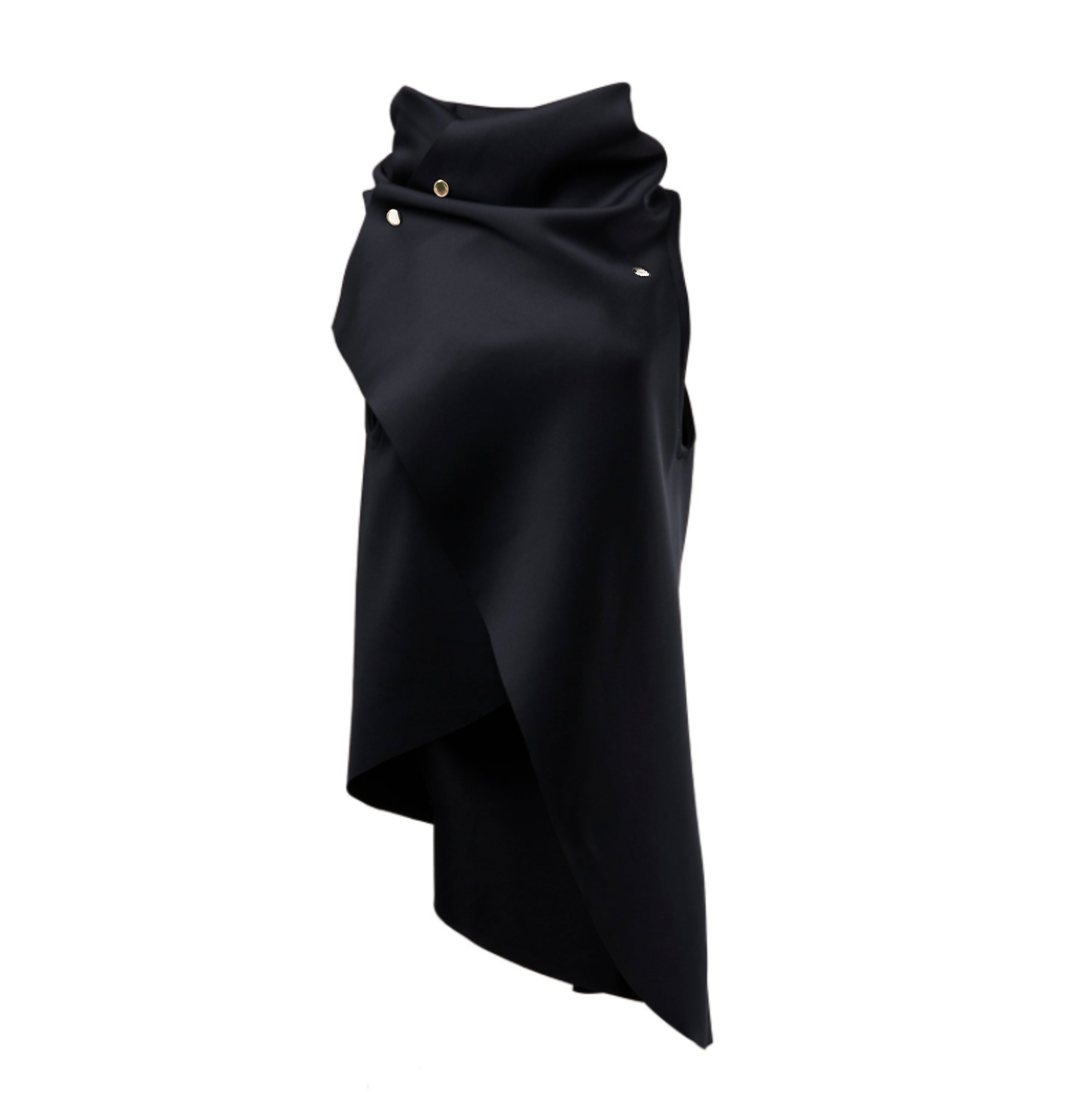 Asymmetrical Black Linen Vest | Malaika New York